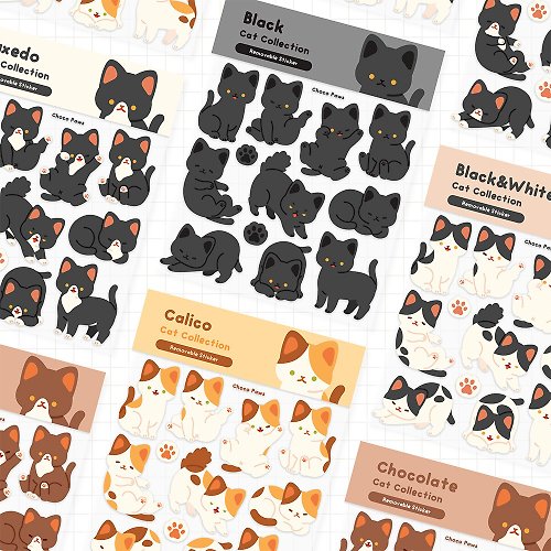 Choco Paws studio Cat collection 3 - Sticker sheet