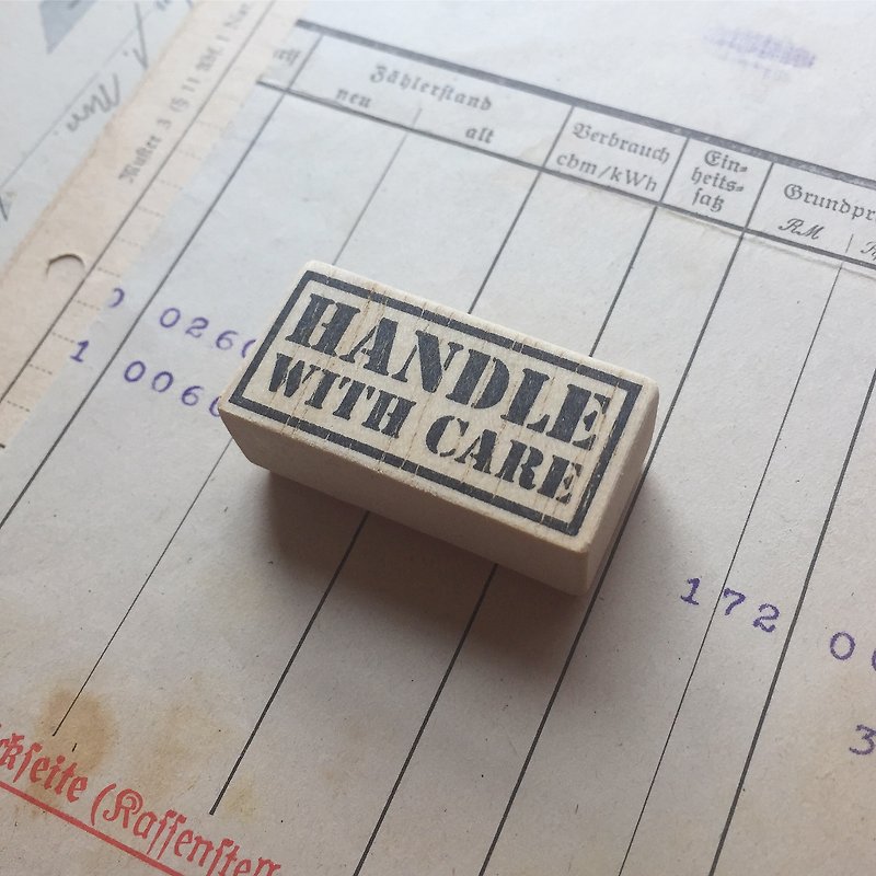 Label series - Handle with care - ตราปั๊ม/สแตมป์/หมึก - ไม้ 