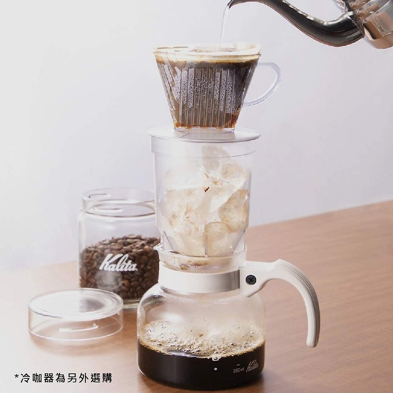 【Japan】Kalita Café Do 102 Resin Filter Cup Hand Brew Set (750cc Coffee Bottom Pot) - Coffee Pots & Accessories - Plastic Transparent
