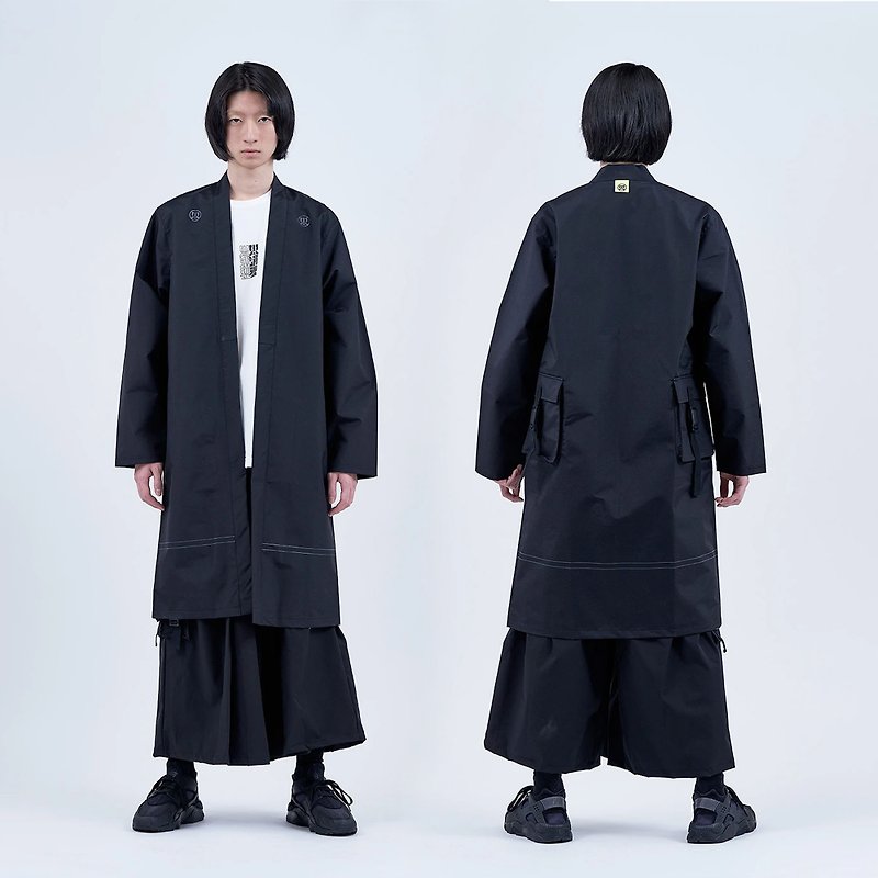 Nylon Men's Coats & Jackets - Neo Hikeshi Made in Japan Techwear Hanten Jacket Outer Streetwear Cloak (08787)