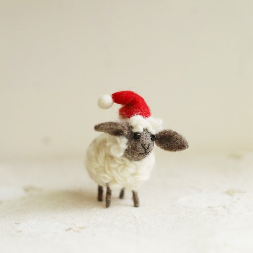 羊毛出在羊山上 羊毛氈 聖誕限定 綿羊鑰匙圈