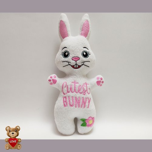Tasha's craft Personalised Bunny Easter Stuffed Toy ,Super cute personalised soft plush toy
