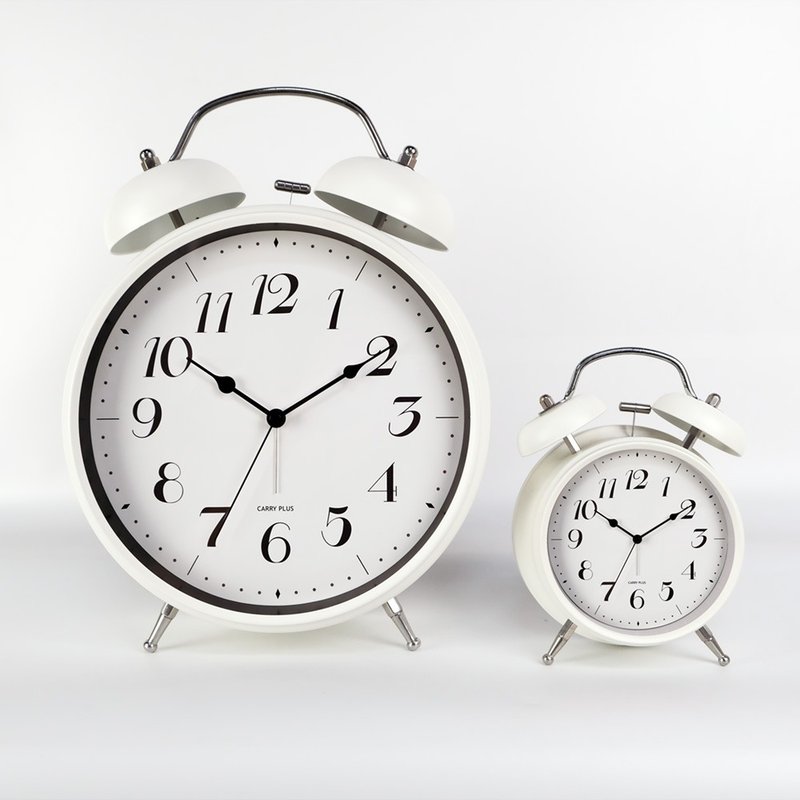 CarryPlus Giant Clock Such a Big Ringing Clock-Morning Light White - นาฬิกา - โลหะ ขาว