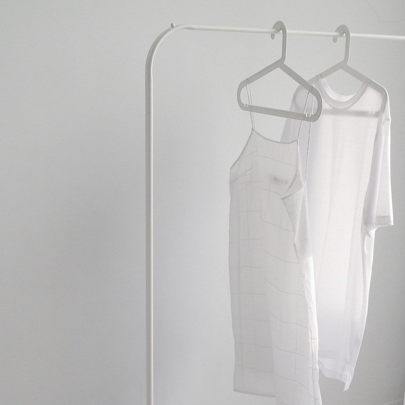 Simple White 2pcs - ชุดเดรส - ผ้าฝ้าย/ผ้าลินิน ขาว