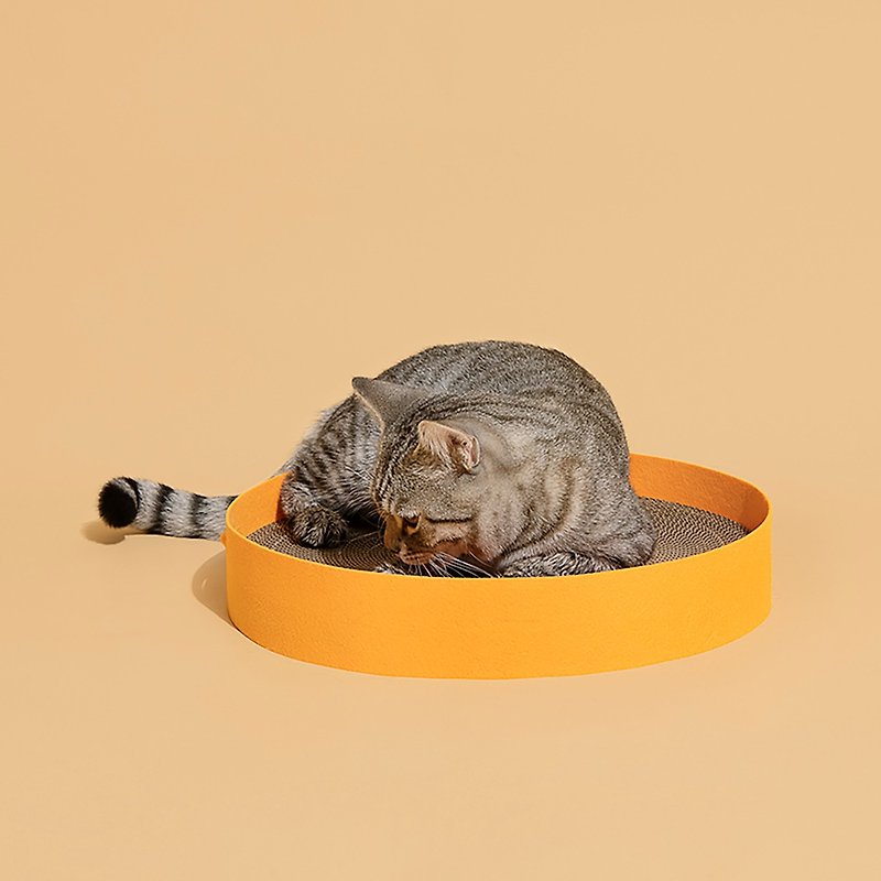 Purrre | Colored felt cat scratcher - Scratchers & Cat Furniture - Paper Orange