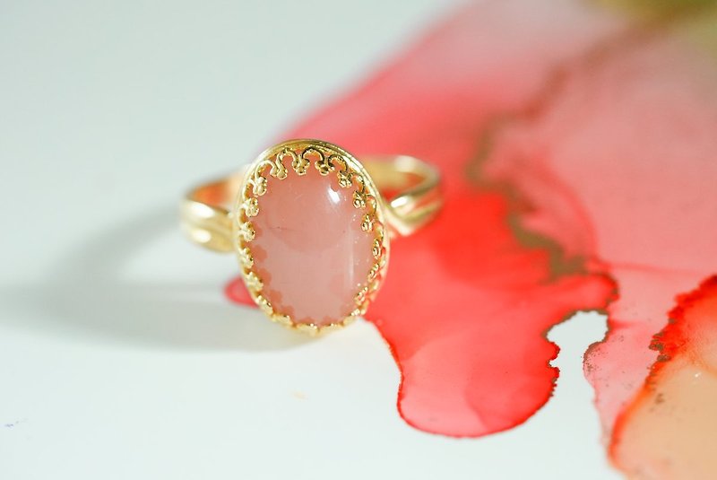 【Vermeil/Scheduled to arrive in mid-February】Guava Quartz Oval largest ring
