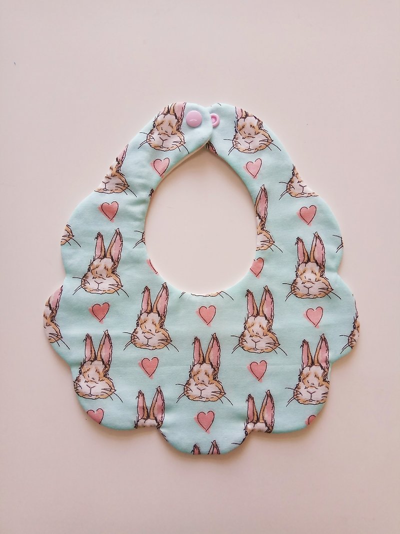 Rabbit cotton yarn bib bimonthly gift bib baby bibs baby bib saliva towel - Baby Gift Sets - Cotton & Hemp 