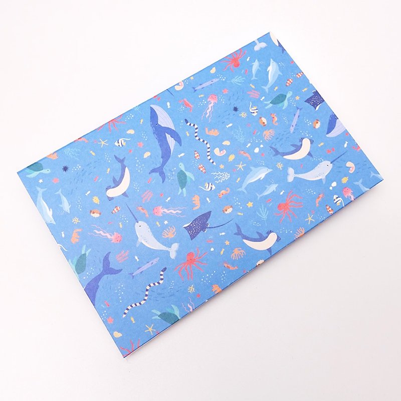 Recording Card-Happy Undersea Party-Creative Gift Surprise Gift Birthday Valentine’s Day Gift Surprise - การ์ด/โปสการ์ด - กระดาษ สีน้ำเงิน