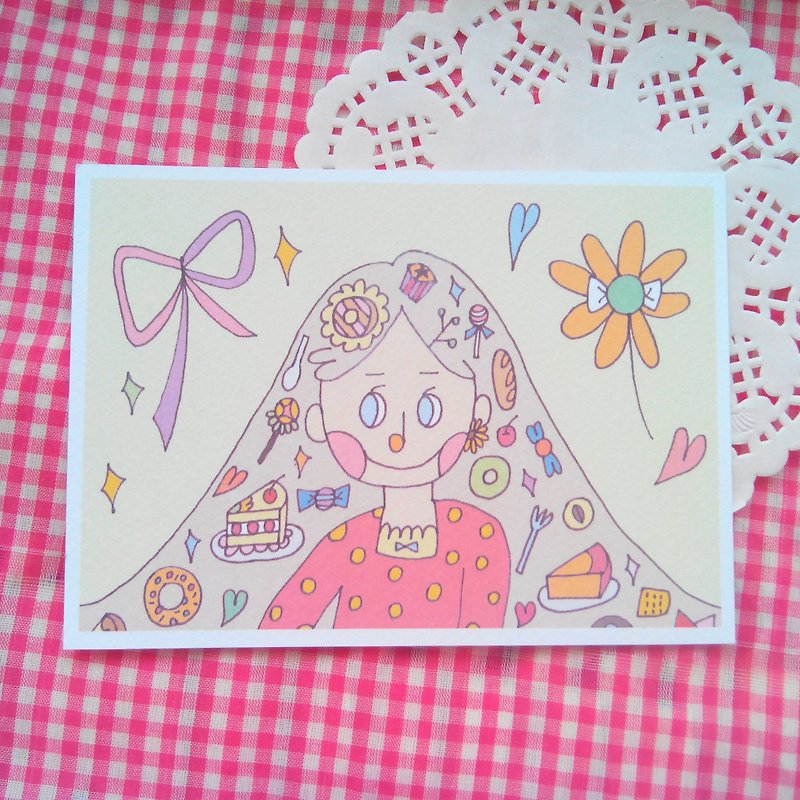 Postcard | dessert flower - การ์ด/โปสการ์ด - กระดาษ หลากหลายสี