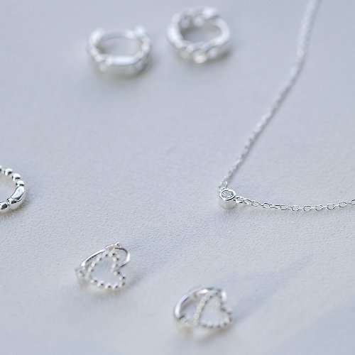Beau Jewelry Daily純銀系列-原點鋯石項鍊 925純銀 女生禮物 日常穿搭 簡約
