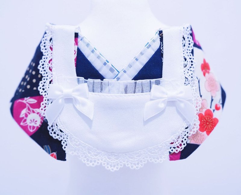 Crazy de Wan - Kimono Tokushū Bib Series 和服特輯 昭和メイ - 寵物衣服 - 其他人造纖維 藍色