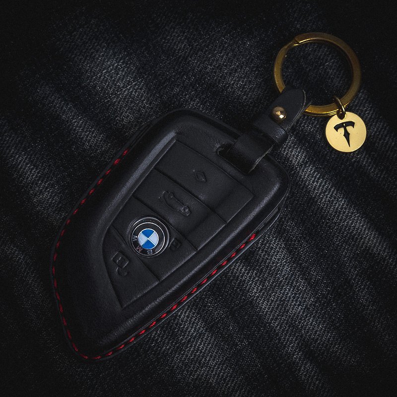 【現貨版】寶馬 BMW 520 X1 X3 X4 X5 X6 G20 刀鋒 車鑰匙皮套 - 鑰匙圈/鎖匙扣 - 真皮 黑色