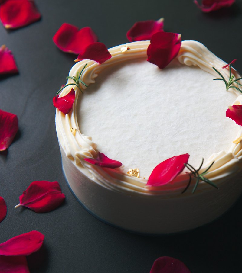 6-inch Rose Rose & Raspberry Cake - Cake & Desserts - Fresh Ingredients White