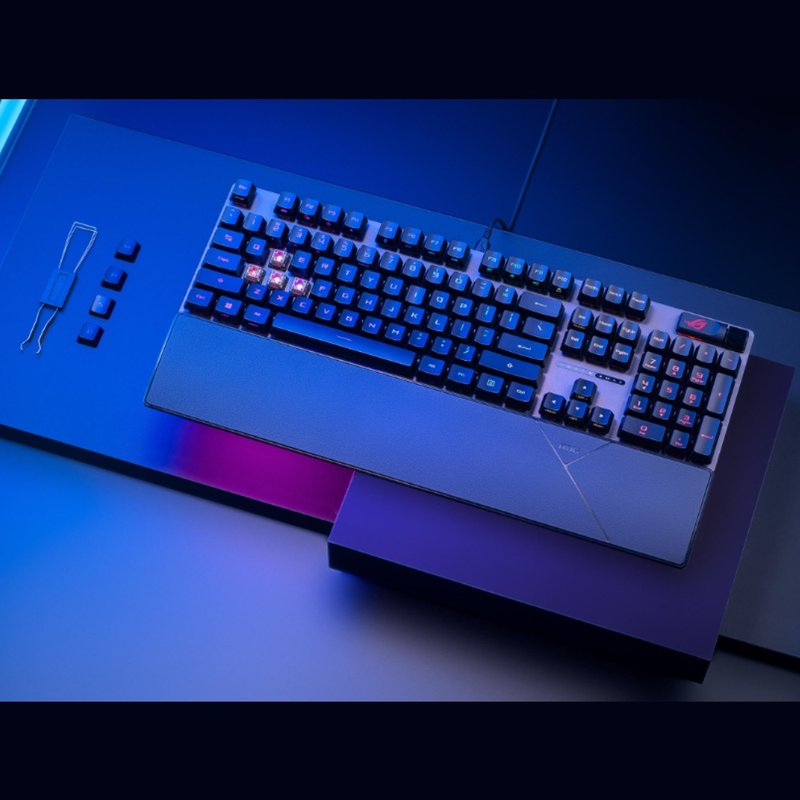 ASUS 華碩 ROG Strix Scope II RX 電競鍵盤 (PBT材質) - 電腦配件 - 塑膠 黑色