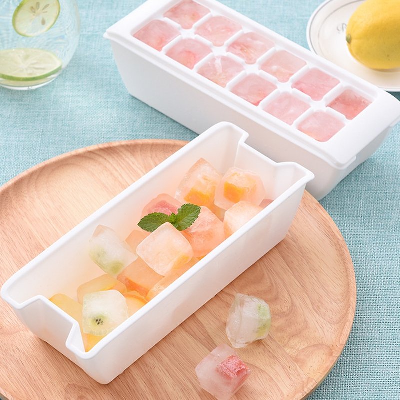 日本NAKAYA  日本製12格製冰盒/冰塊盒附保存盒-3入