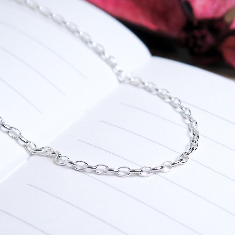 Sterling silver matching chain classic small oval chain (1.7mm thin chain) 925 sterling silver custom length custom necklace