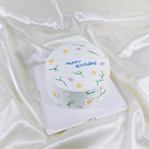 GJ.cake 清爽小菊 生日蛋糕 客製化 蛋糕 造型 甜點 婚禮 4 6 8吋 面交