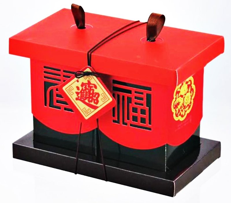 Hong Kong and Macao free lucky blessing source home Spring Festival blessing limited edition gift box - Dried Fruits - Paper Red