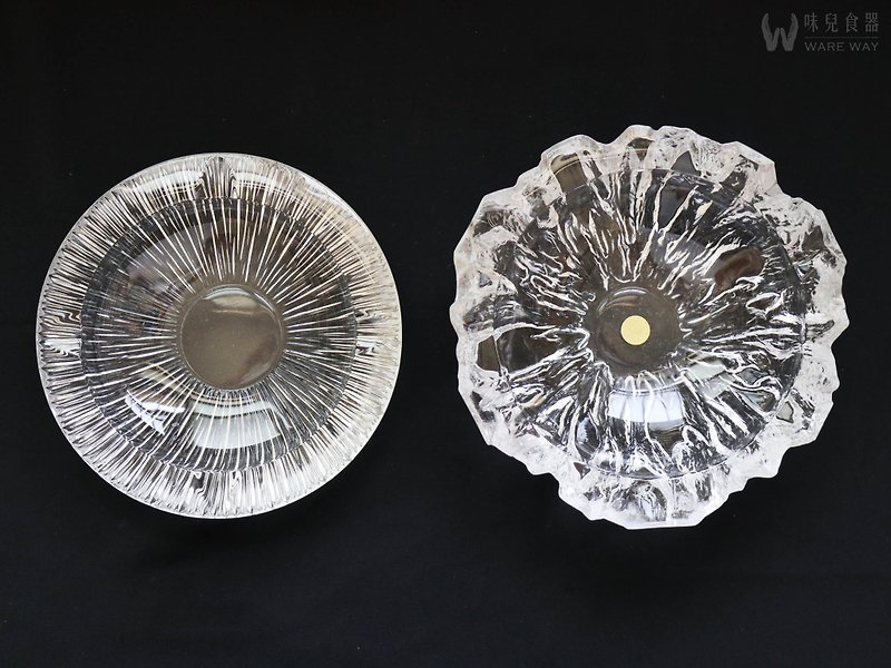 Early glass dishes-Astral series 3 (tableware / old items / old objects / glass / shelf / ashtray) - กล่องเก็บของ - แก้ว สีใส