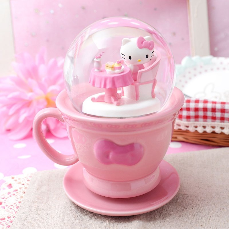 Hello Kitty Afternoon Tea Crystal Ball Music Bell - Items for Display - Porcelain 