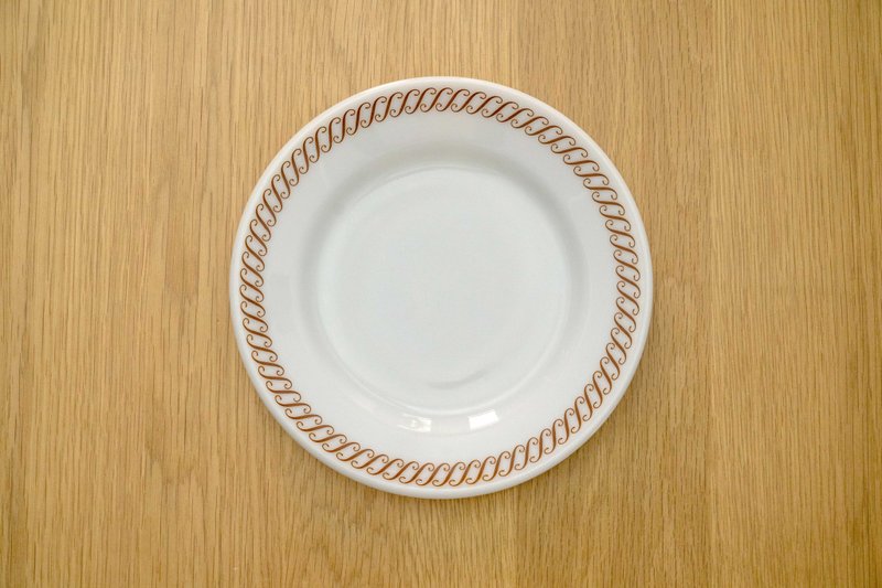 American-made PYREX 22.5cm Corning glass dinner plate, set of 2 second-hand items, free shipping to Taiwan - Plates & Trays - Colored Glass White