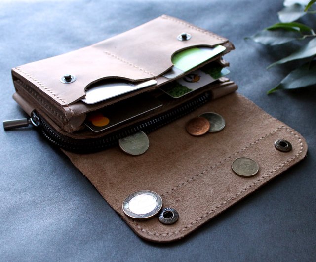 Leather Cash Envelope Wallet, Long Wallet, Petite Leather Clutch - Shop  Anger Refuge Wallets - Pinkoi