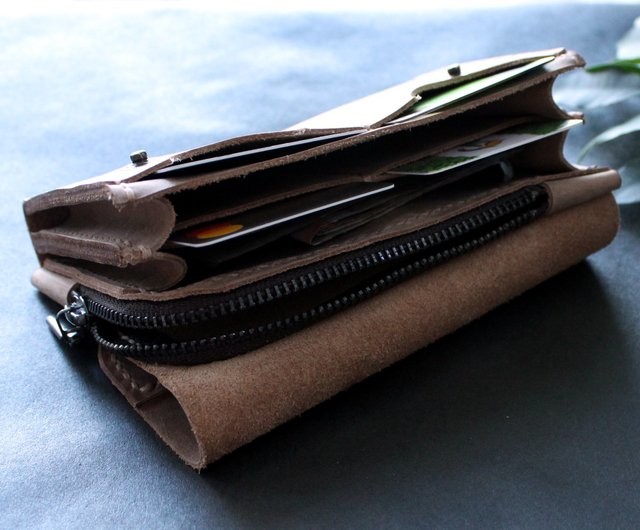 Leather Cash Envelope Wallet, Long Wallet, Petite Leather Clutch - Shop  Anger Refuge Wallets - Pinkoi