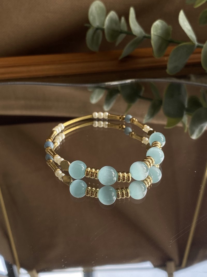 Bronze jade bracelet design - สร้อยข้อมือ - หยก สีใส