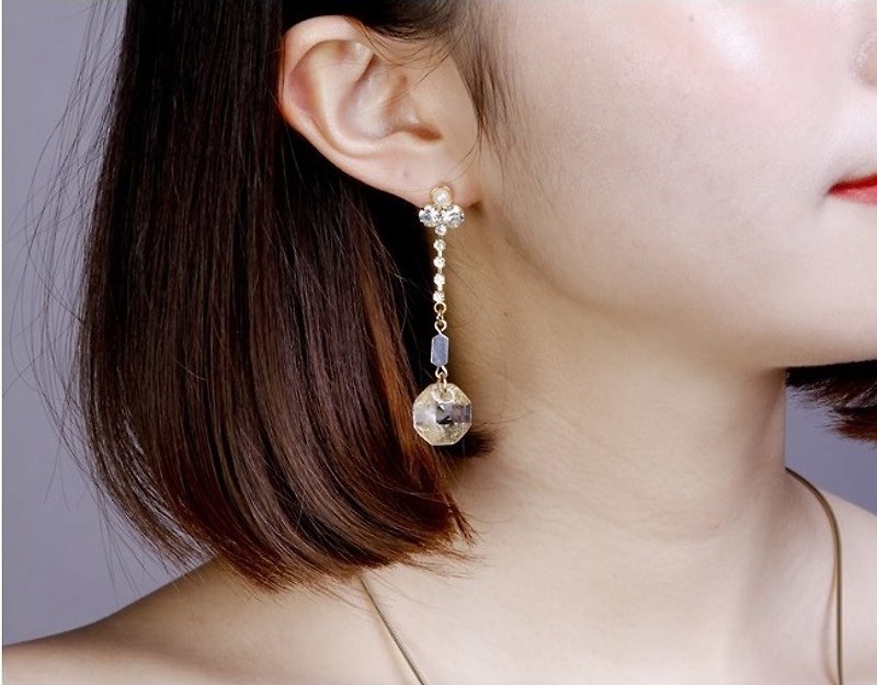 [JewCas] Miel Earrings / JC2323 - Earrings & Clip-ons - Other Metals 