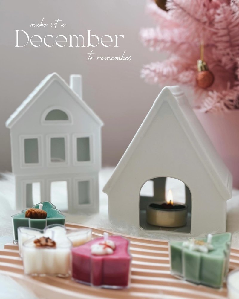 CforCandle [Limited time limit] Nordic cabin with Christmas Wax set - เทียนหอม/น้ำหอม/สบู่แฮนด์เมด - วัสดุอื่นๆ 