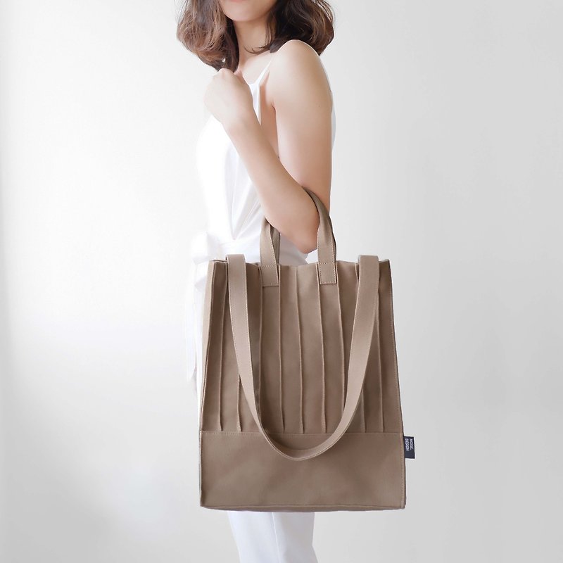 Brown Pleat Tote - Handbags & Totes - Other Materials Brown