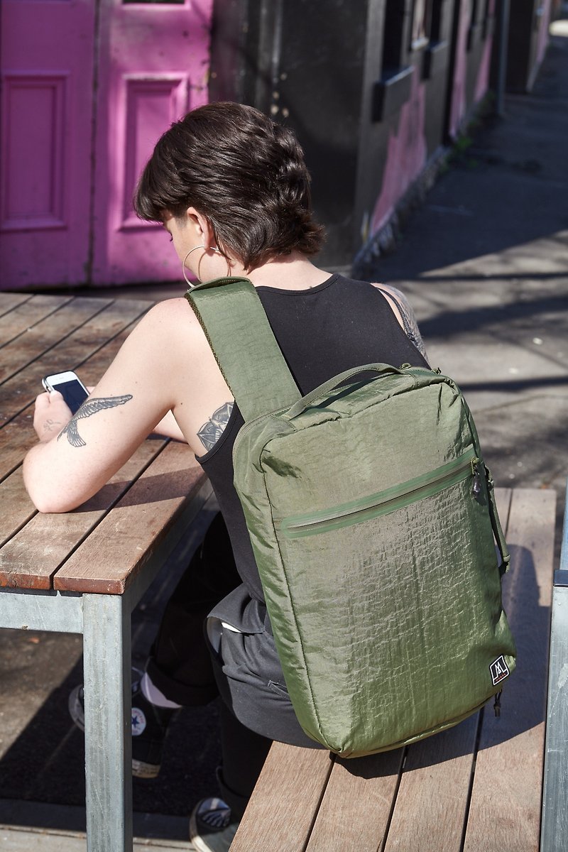 MORAL | Enzo Convertible Sling - Basil - Backpacks - Other Man-Made Fibers Green