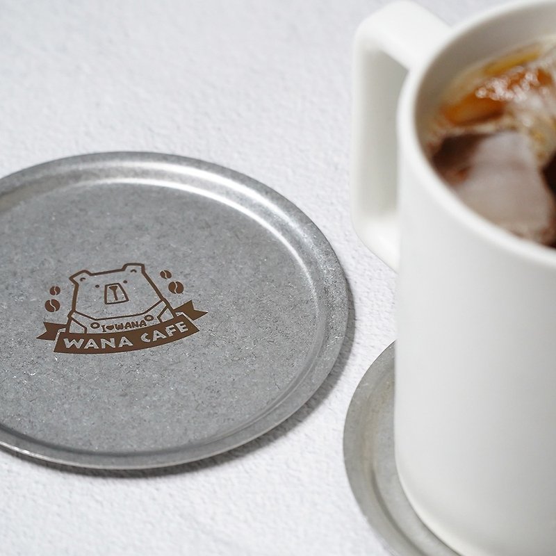 frosted stainless steel coaster - Coasters - Stainless Steel Gray