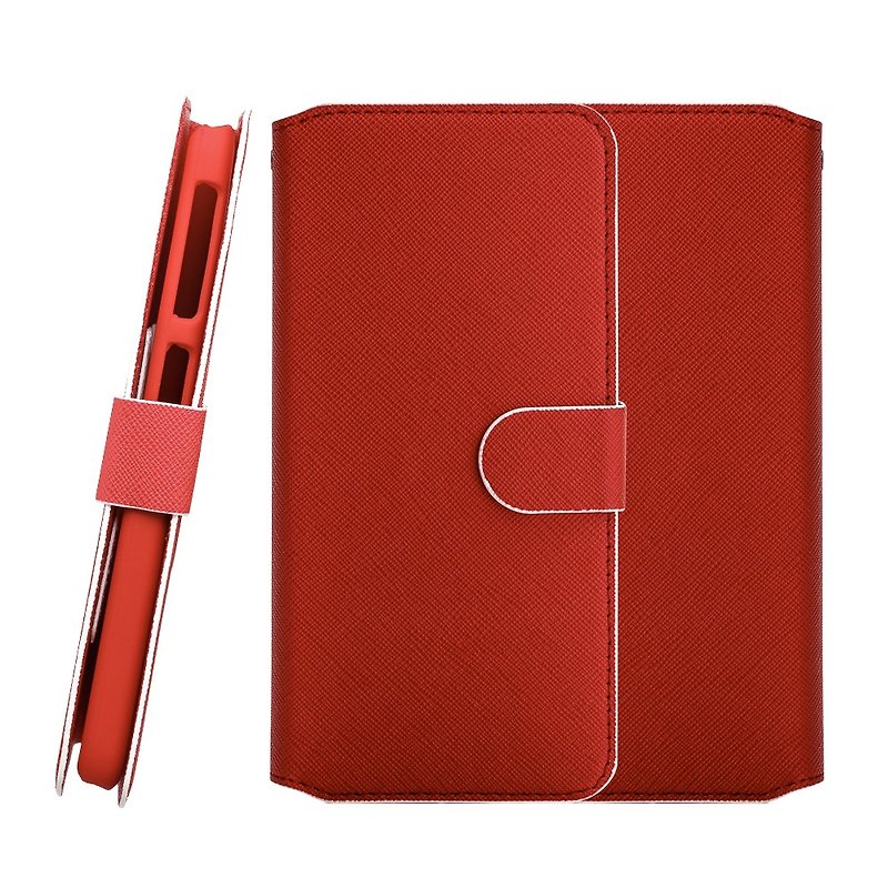 CASE SHOP HTC Desire 650 special standing side flip leather case - red (4716779656695) - อื่นๆ - วัสดุอื่นๆ สีแดง