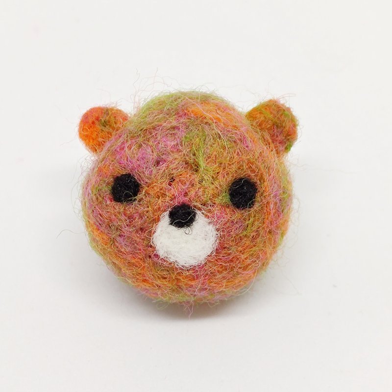 小孩塗鴉-混色系列小熊 羊毛氈 鑰匙圈、吊飾、擺飾 - 吊飾/掛飾 - 羊毛 多色