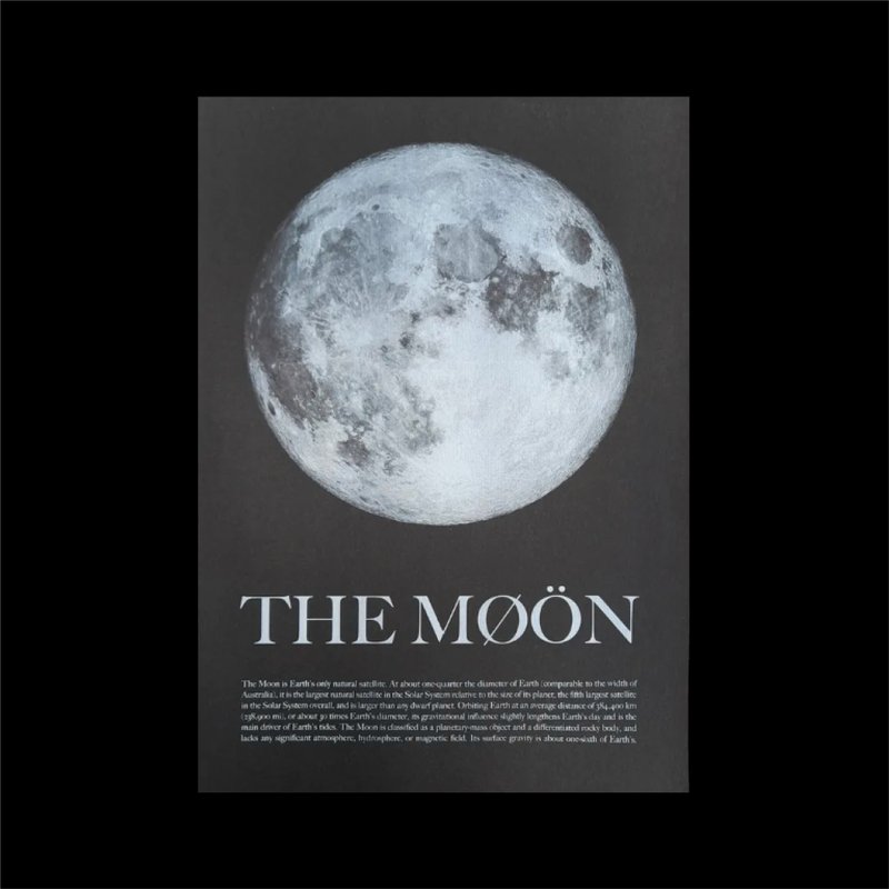 月球A3海報  THE MOON A3 Poster - 海報/掛畫/掛布 - 紙 白色