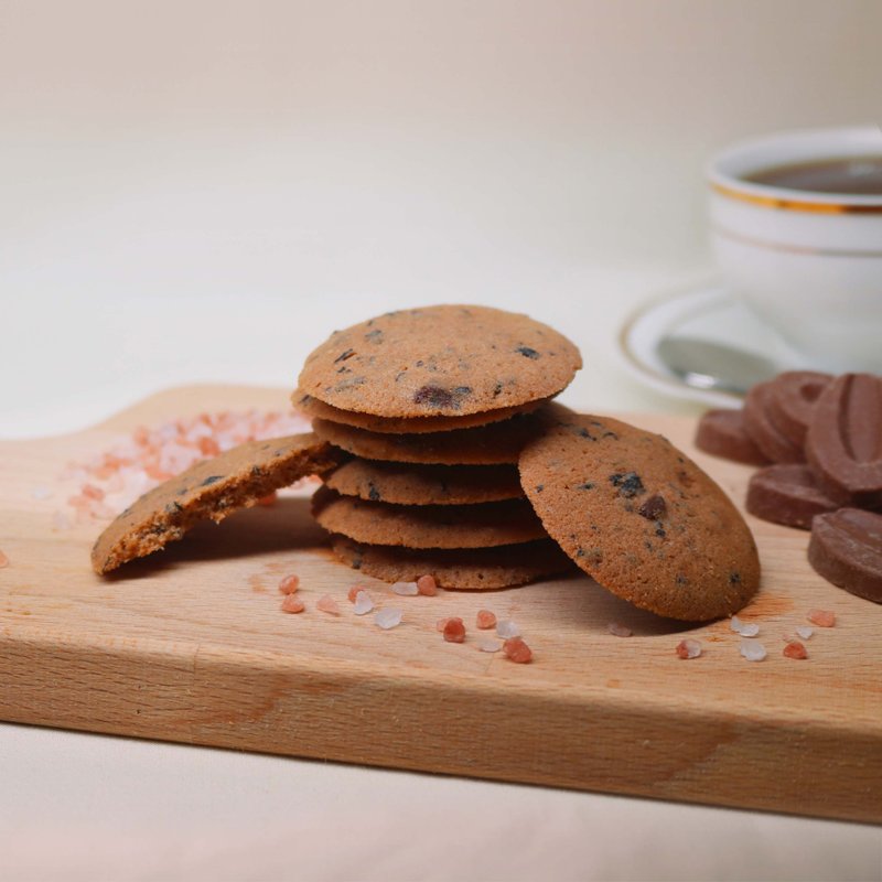 【Farewell Gift】Sea Salt Chocolate Earl Grey Crispy Cookie - คุกกี้ - อาหารสด สีใส