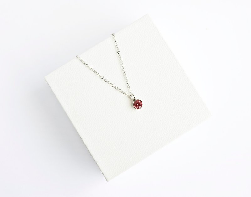 Elegent girl's Gemstone necklace yellow dark green orange red blue white - Necklaces - Gemstone Pink