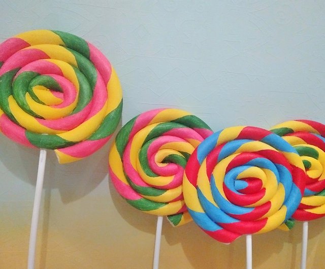 Giant Fake Lollipop Candy Land Prop Colorful Large Lollipop / Lollipop  Props / Fake Candy Candyland Decoration / Party Candy Decoration 