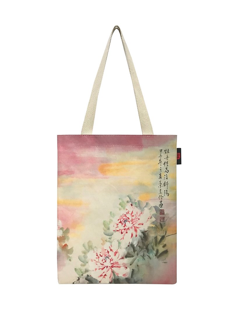 Sunny Bagx Taiwan National Treasure Gallery Book Bag/Wen Qing Bag-Setting Sun Peony - Handbags & Totes - Other Materials 