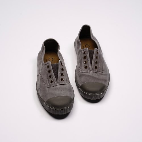 CIENTA 西班牙帆布鞋 西班牙帆布鞋 CIENTA U70777 23 灰色 黑底 洗舊布料 大人