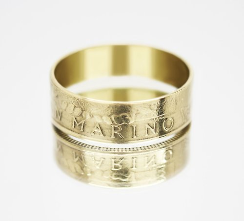 CoinsRingsUkraine San Marino Coin Ring 200 lire 1997 coin rings for men coin rings for women