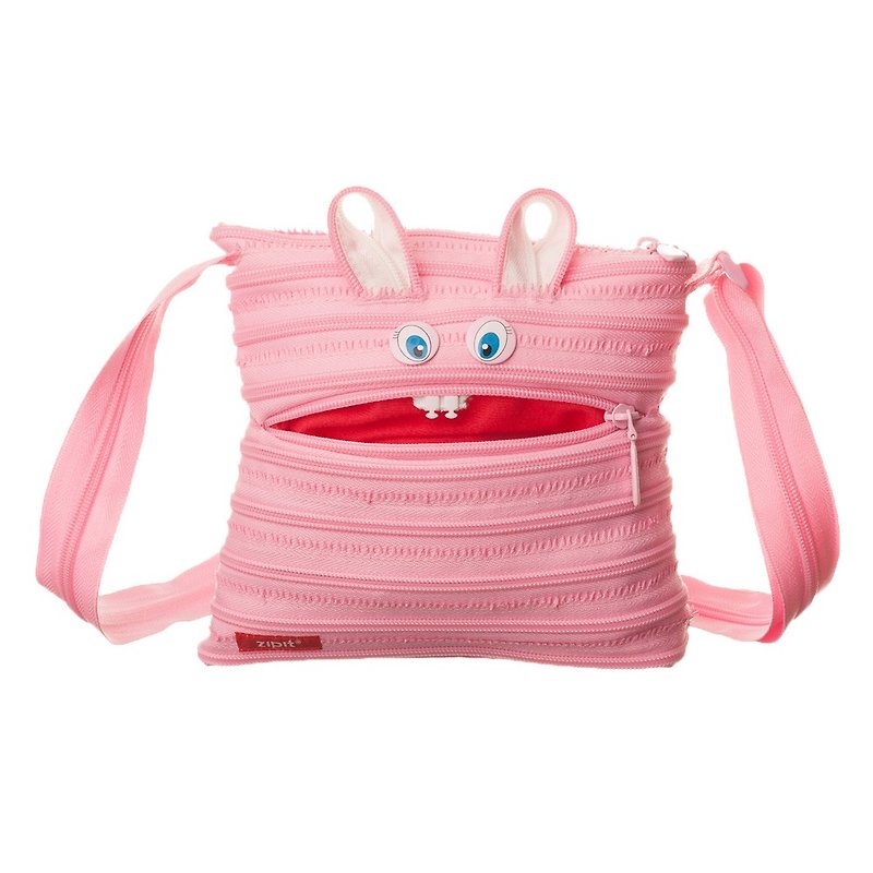 Zipit 動物斜背包 - 兔子(粉) - 側背包/斜背包 - 其他材質 粉紅色