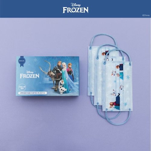 CHACER佳和口罩 HOLIC-冰雪奇緣Frozen系列-大童平面口罩-經典人物(15片)