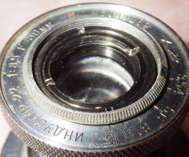 INDUSTAR-22 50mm f3.5 3.5/50mm RED P レンズ M39 LTM ライカ ゾルキ