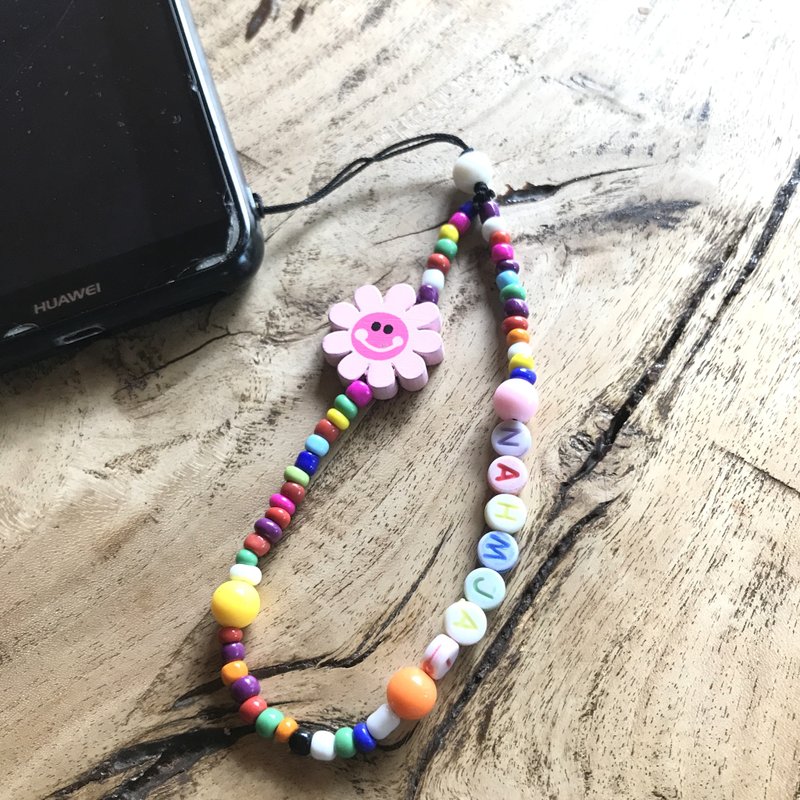 Personalized bead mobile strap - 手機掛繩/背帶 - 壓克力 多色