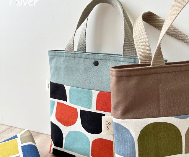 幾何学模様の大きめトートバッグ バオバオ、幾何学模様トートバッグ