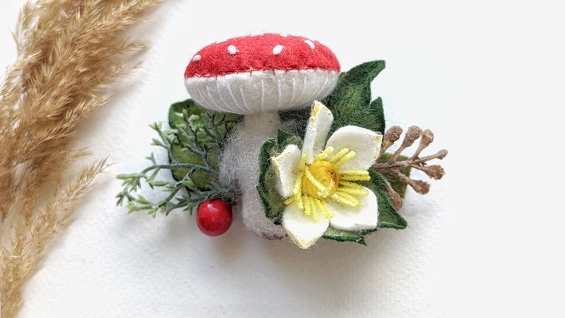 蘑菇和花朵髮夾毒菌髮夾林地配飾派對 - 嬰兒手鍊/飾品 - 其他材質 