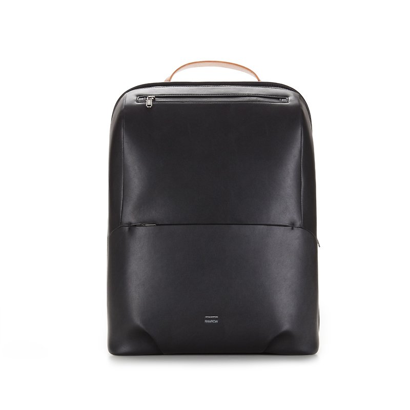 New 瑕疵 绅 - gentleman series -15 吋 dual-use neutral backpack (hand / shoulder) - black - RBP190BK - กระเป๋าเป้สะพายหลัง - วัสดุอื่นๆ สีดำ