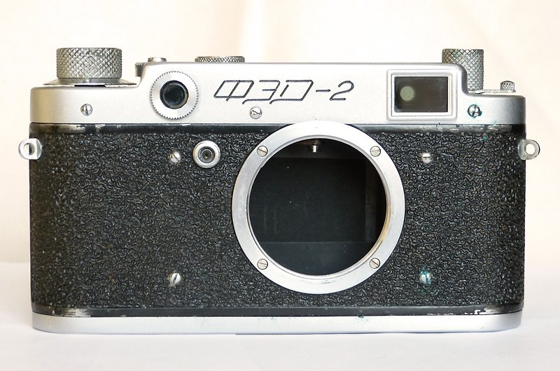 FED 2 type B grey body USSR rangefinder film camera 35 mm M39 mount - Cameras - Other Metals Silver